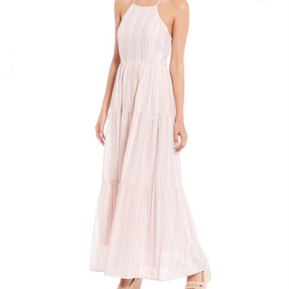 Gianni Bini Striped rainbow 🌈 Maxi Dress
